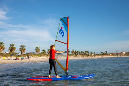 Sport Vibrations® SV-11'5" SUP Board – Surf, Windsurf, Wing & Kajak-Funktion, 4 Fußschlaufen, Gleitkante, Woven-Fusion Double Layer