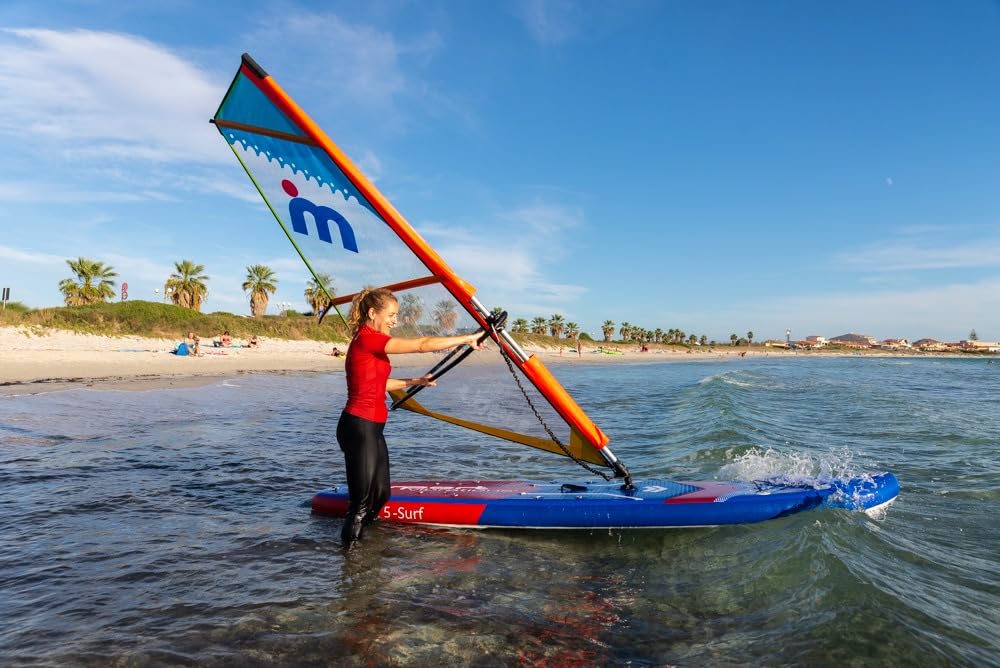 Sport Vibrations® SV-11'5" SUP Board – Surf, Windsurf, Wing & Kajak-Funktion, 4 Fußschlaufen, Gleitkante, Woven-Fusion Double Layer