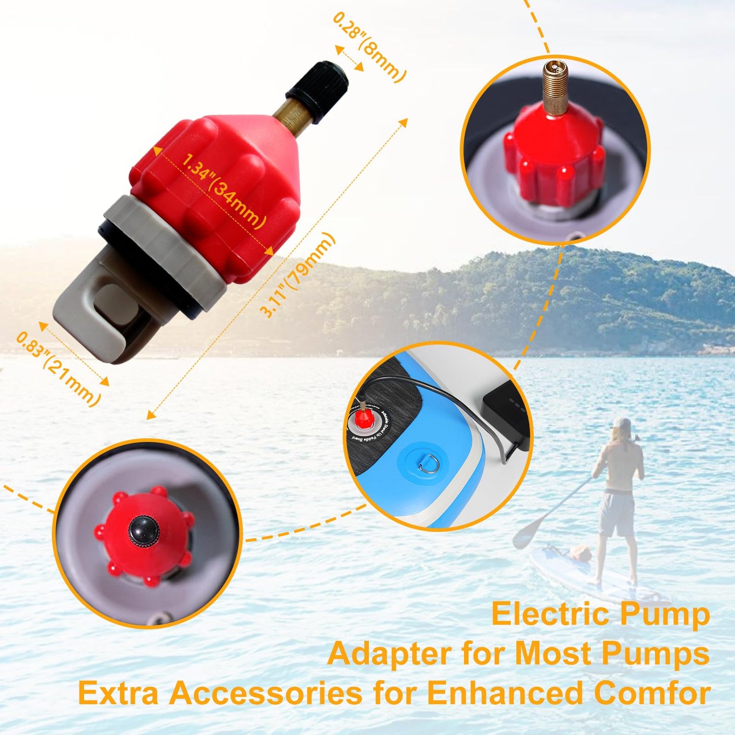 Freein Aufblasbares SUP Board 335x84x15cm mit Kajaksitz & Paddel – ISUP Set für Erwachsene inkl. Pumpe & Adapter